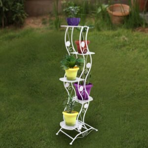 Elegant Bloom 5 Tier Metal Plant Stand – Graceful Garden & Home Décor Display