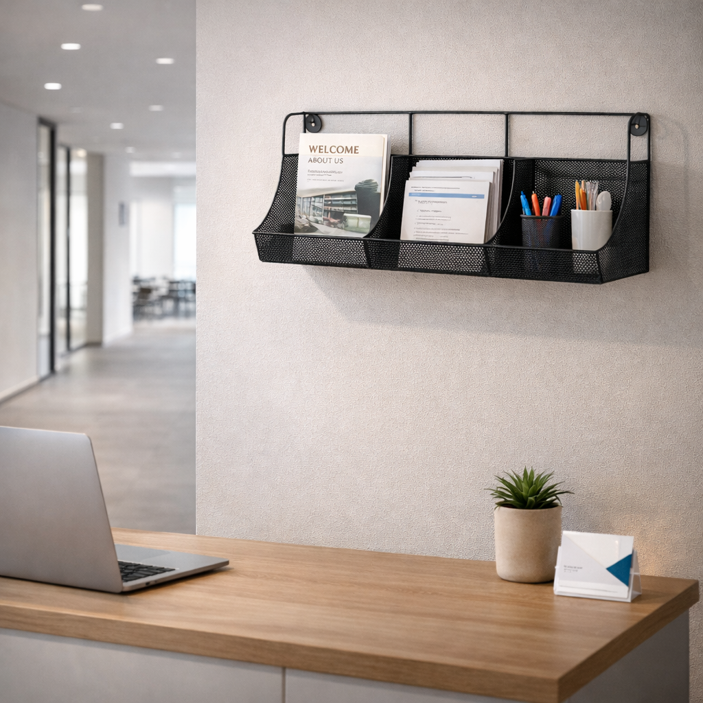 Premium Wall Mounted Metal Magazine Rack – 3 Stylish & Durable Organizer