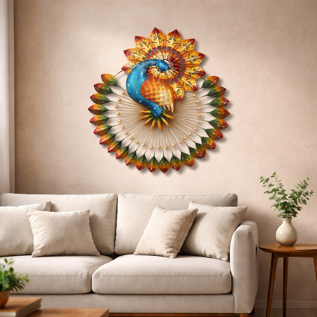 Peacock With Wings Spread