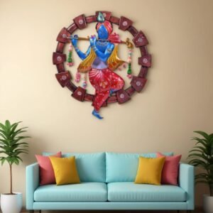 Krishna Bansuri Round Frame