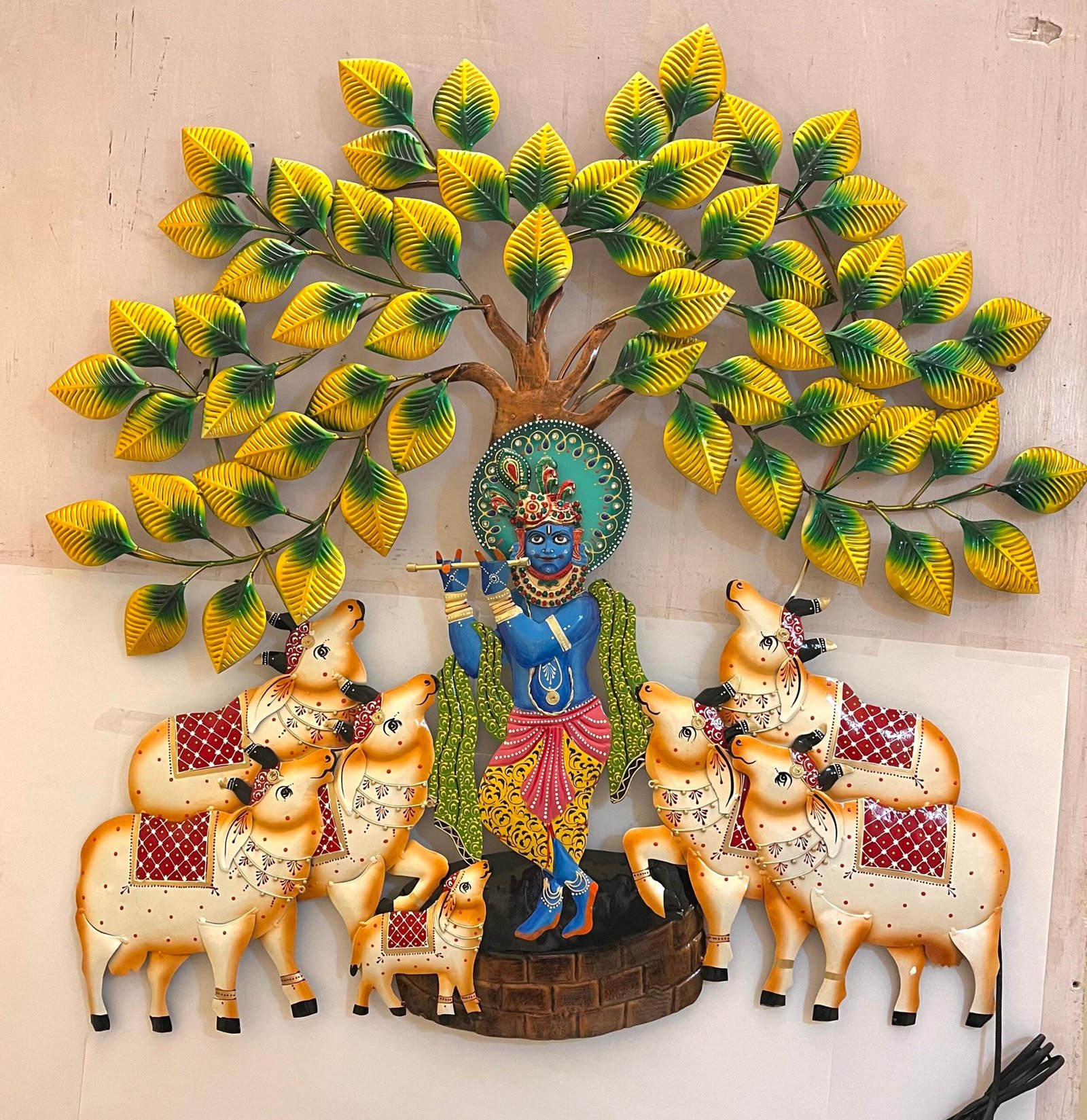 Krishna Ji With 7 Cows