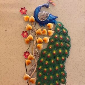 Vertical Peacock Wall Mounted