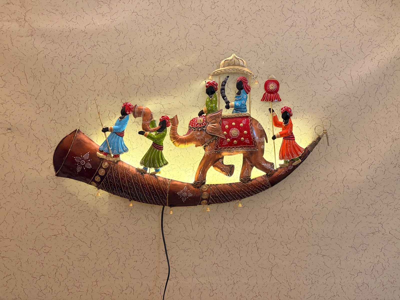 Elephant Bhopu Wall Mounted 36"