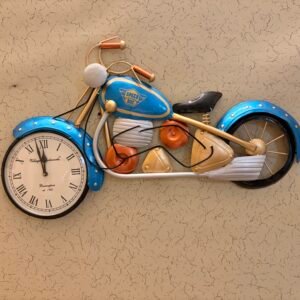 Bike Clock Wall Mounted Blue Color