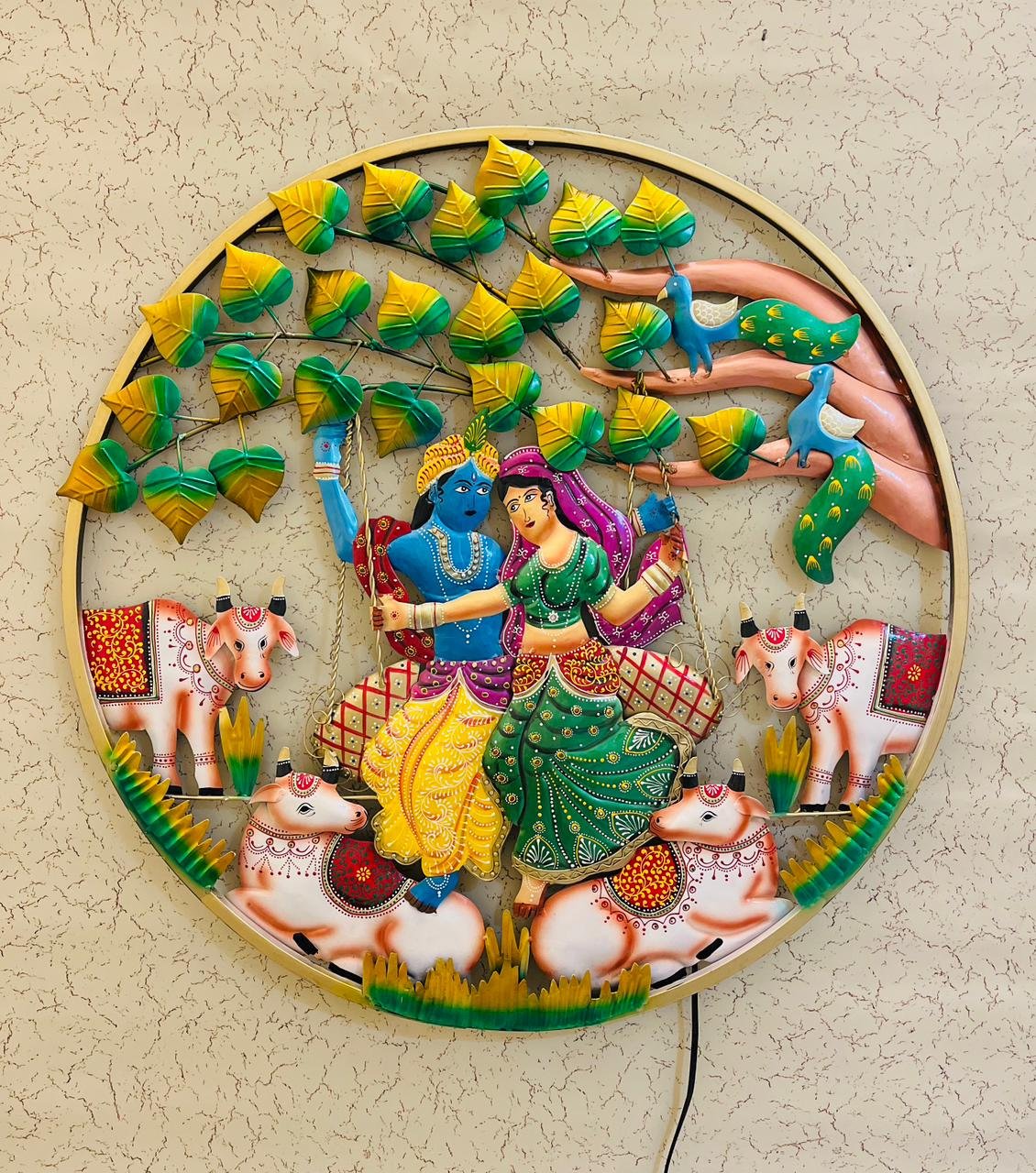 Radha Krishna Julla With 4 Cows