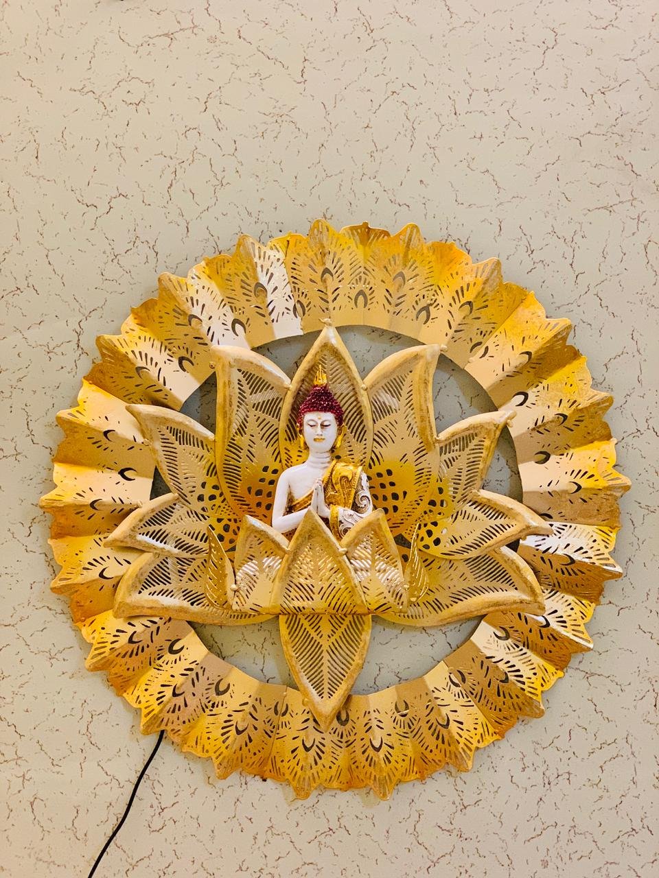 Buddha Round Fram Wall Mounted