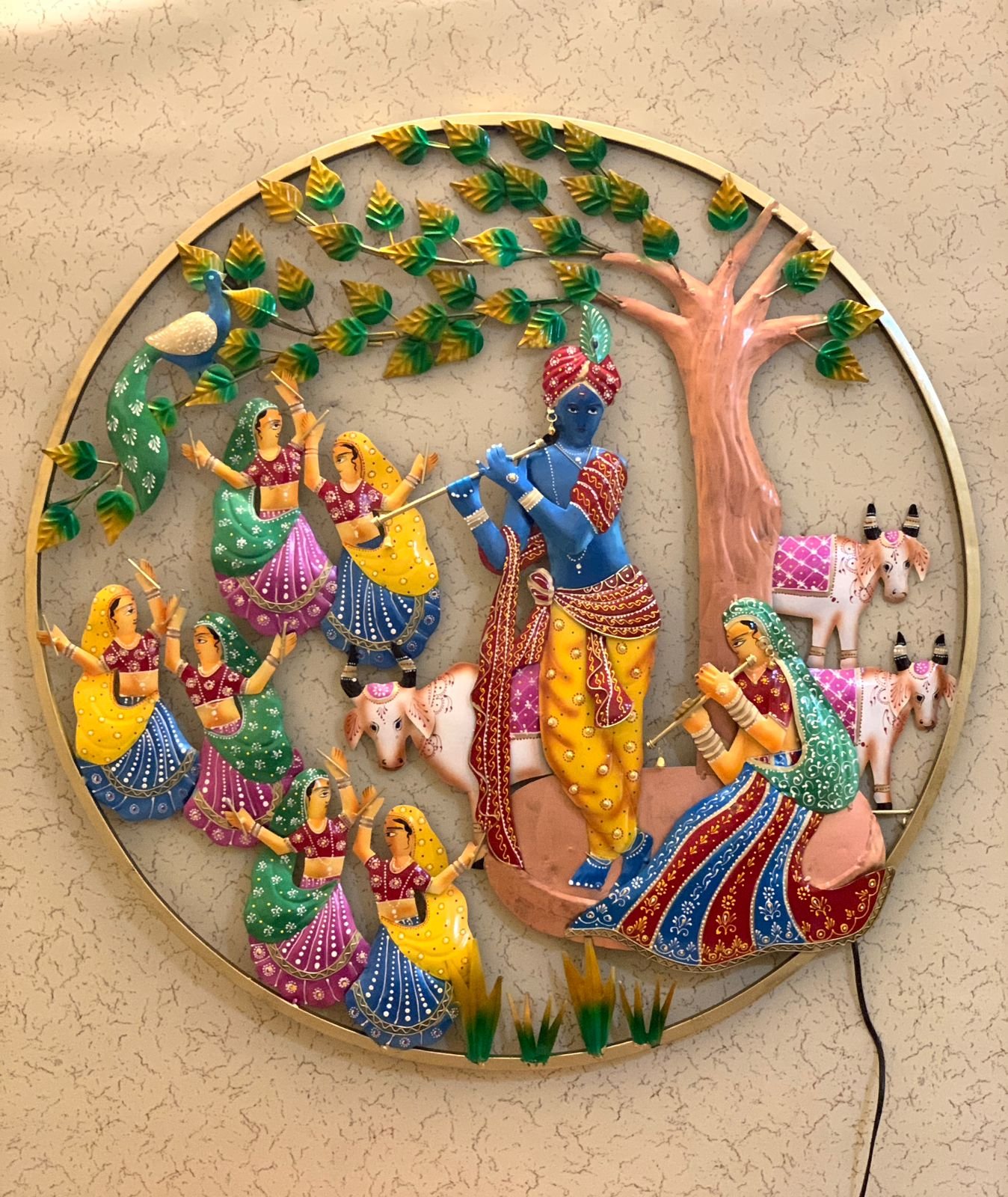 Radha Krishna Raslila In Ring Frame