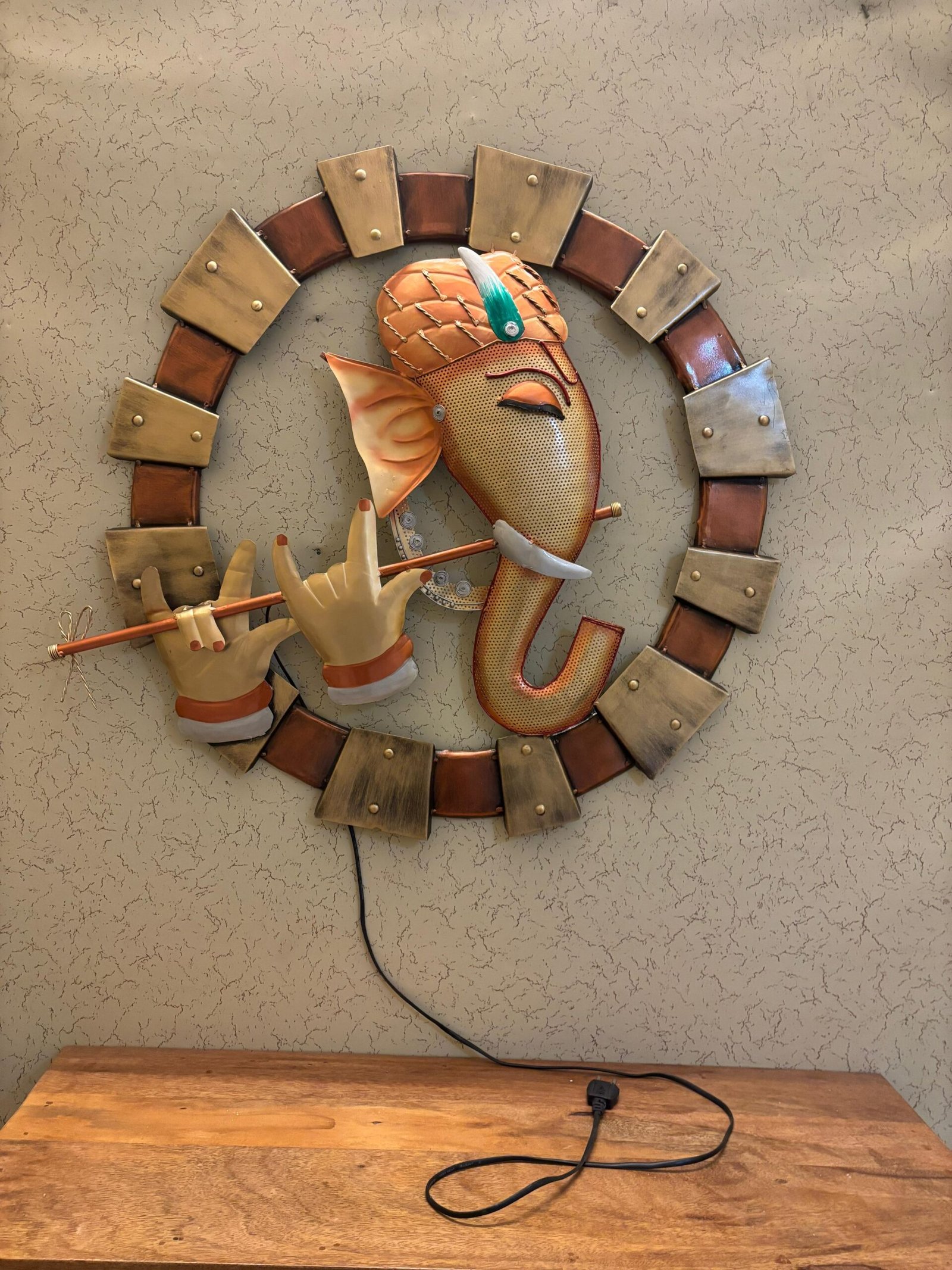 Ganesh Ji Bansuri Round Fram
