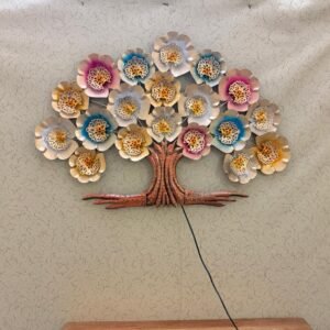 Modern Round Double Leaf rainbow  Color Tree
