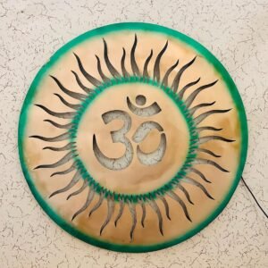 Om Round Wall Mounted Green Color