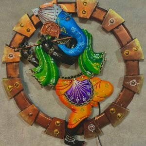 Ganesh Bansuri Round Frame